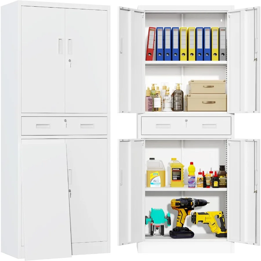 Storage & Organization - Armoire de rangement en métal pour