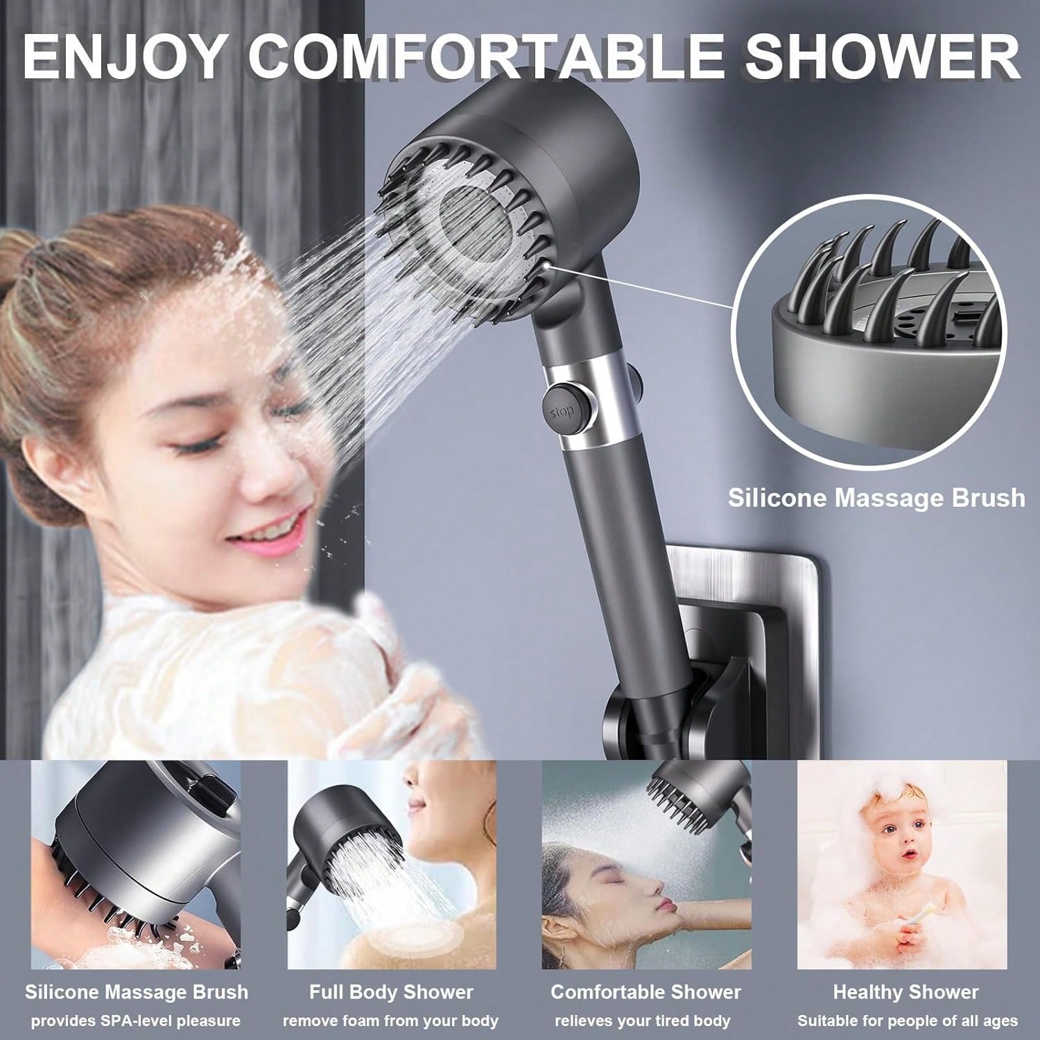 Pommeau de douche manuel haute - High Pressure Shower Head Handheld avis et prix