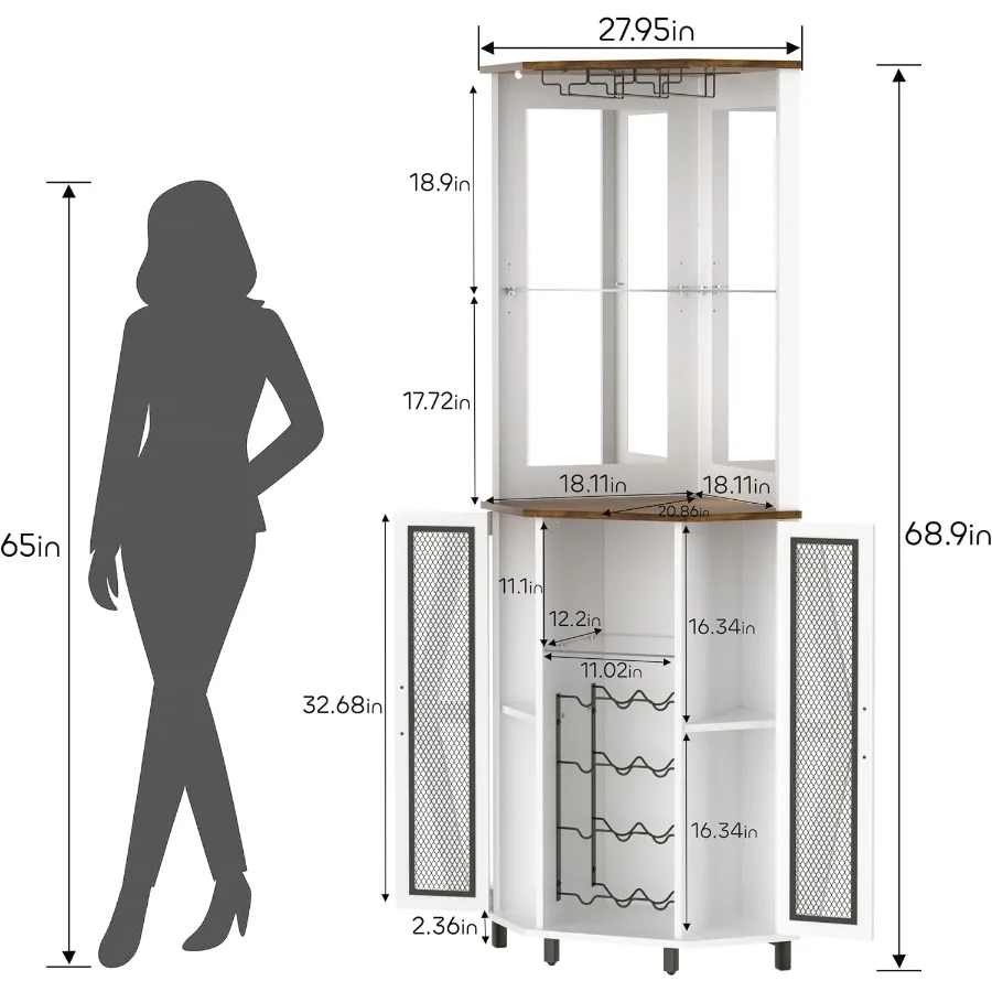 Meuble bar d'angle haut de 68, - Lighting avis et prix